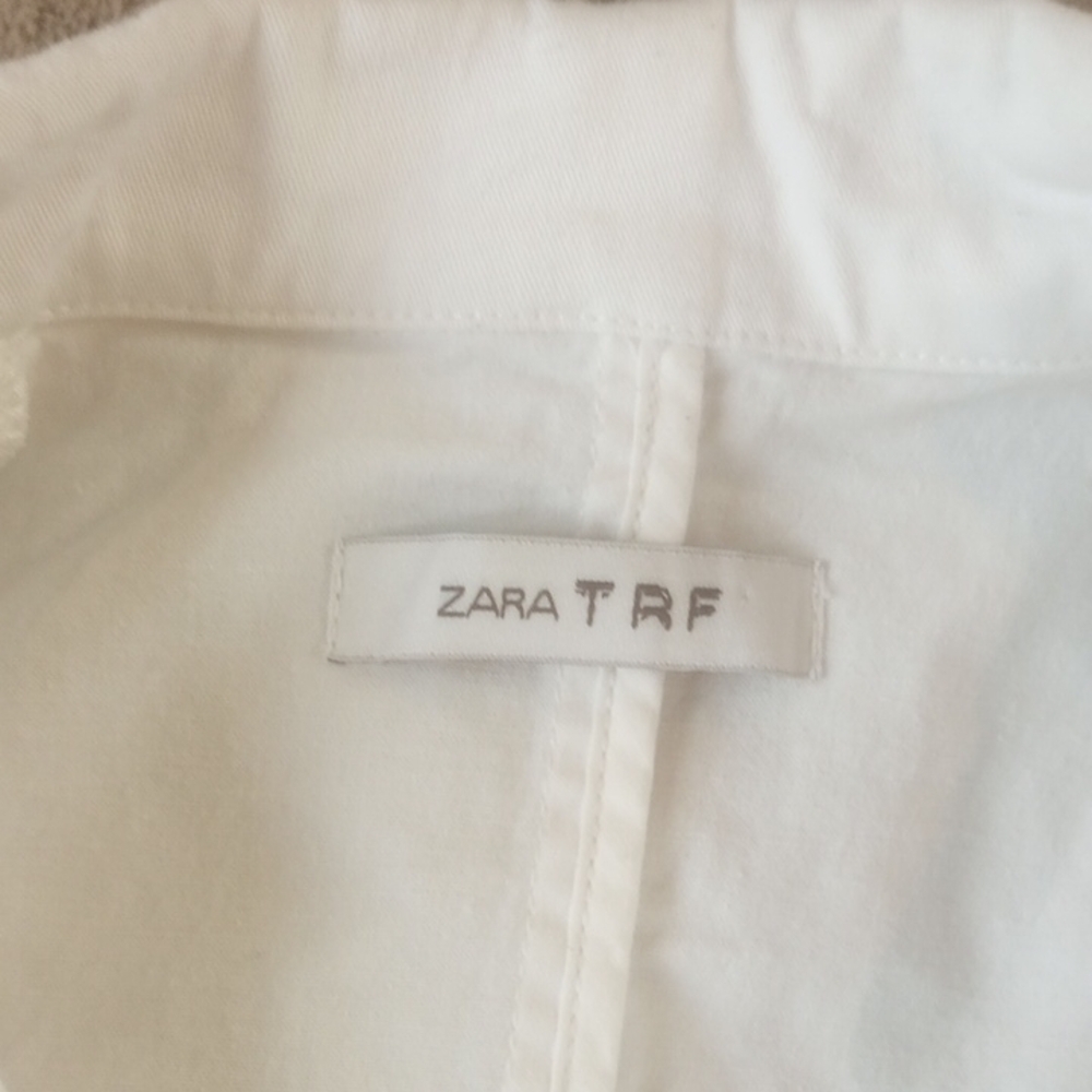 Zara White Blazer with Notched Lapel and Tailored Fit - Picture 5 of 12
